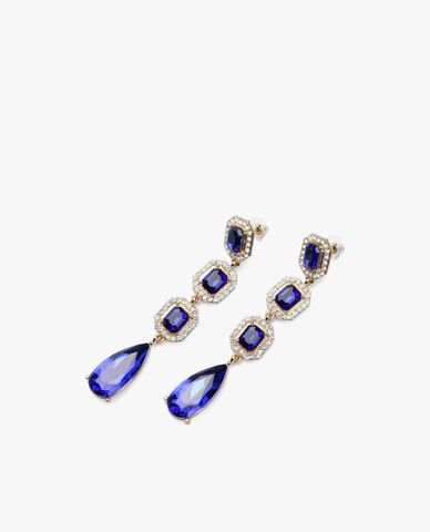  CECI - Khuyên tai nữ dáng thả đính đá sang trọng 