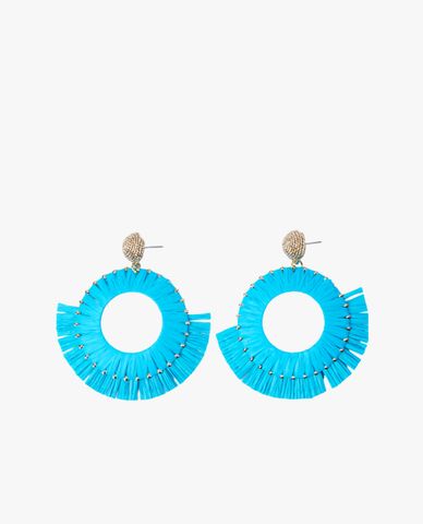  CECI - Khuyên tai nữ khoen tròn tua rua cá tính 