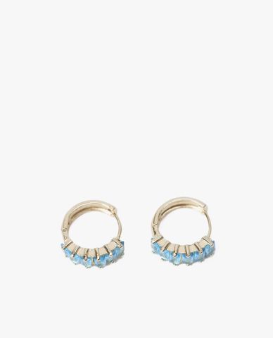  CECI - Khuyên tai nữ khoen tròn nhỏ đính đá 