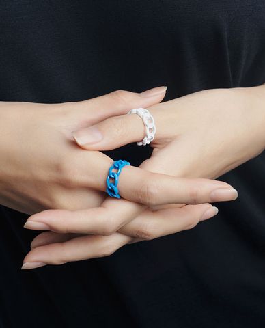  CECI - Nhẫn nữ dáng hở mắc xích thời trang 