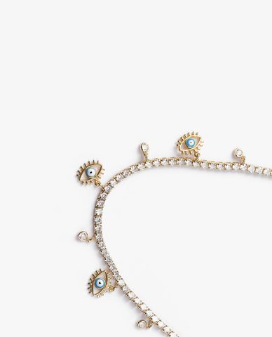  CECI - Vòng cổ nữ đính đá phối hình mắt độc đáo 