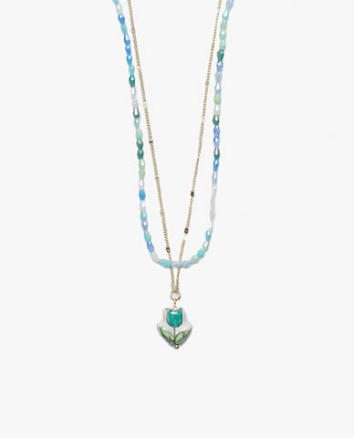  CECI - Vòng cổ nữ chuỗi hạt 2 tầng thời trang 