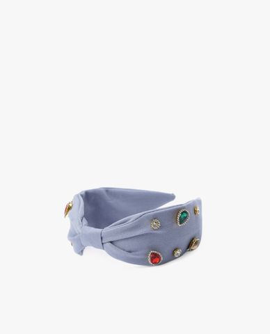  CECI - Băng đô cài tóc nữ bọc vải bản lớn đính đá sang trọng 