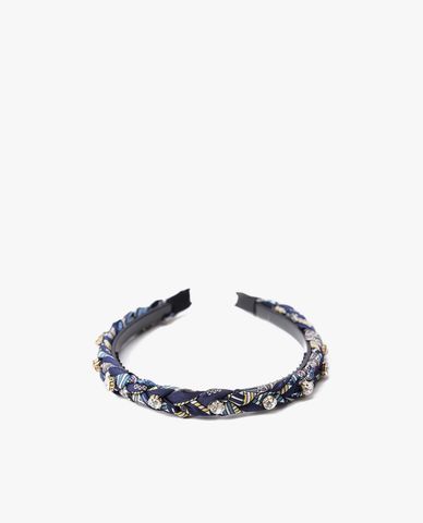  CECI - Băng đô cài tóc nữ bện vải đính đá sang trọng 