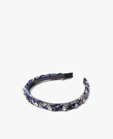  CECI - Băng đô cài tóc nữ bện vải đính đá sang trọng 