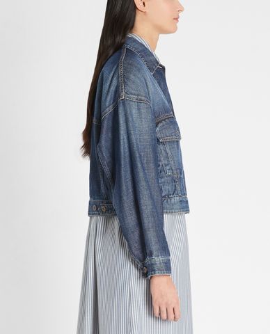  WEEKEND MAX MARA - Áo khoác denim nữ phom ngắn thời trang 