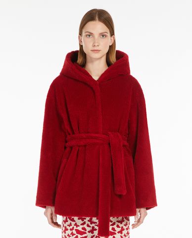  WEEKEND MAX MARA - Áo khoác lông phối mũ Avena 