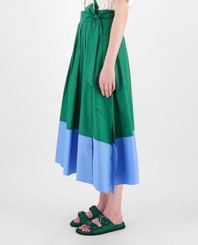  WEEKEND MAX MARA - Chân váy xếp li midi Cotton Poplin 