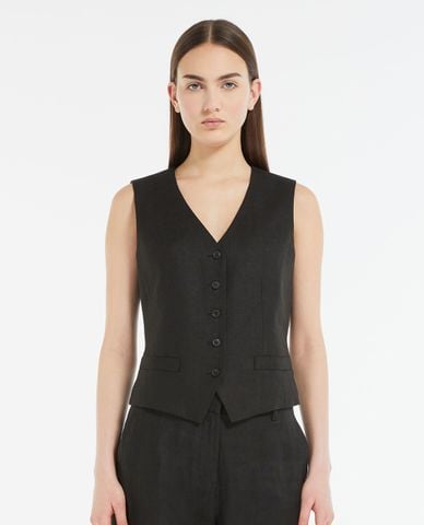  WEEKEND MAX MARA - Áo khoác gilet cổ V phối nút Pacche 