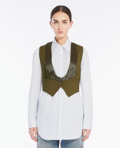 WEEKEND MAX MARA - Áo khoác gilet nữ cổ U Gioco 