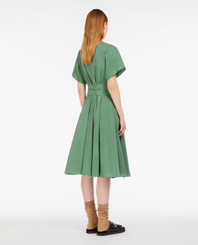  WEEKEND MAX MARA - Đầm xếp li midi cổ V tay ngắn thanh lịch Giambo 