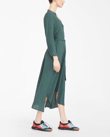  WEEKEND MAX MARA - Đầm midi tay dài cổ V thời trang 