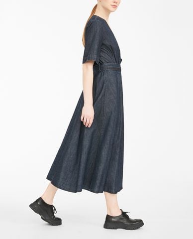  WEEKEND MAX MARA - Đầm midi cổ V dáng quấn hiện đại 