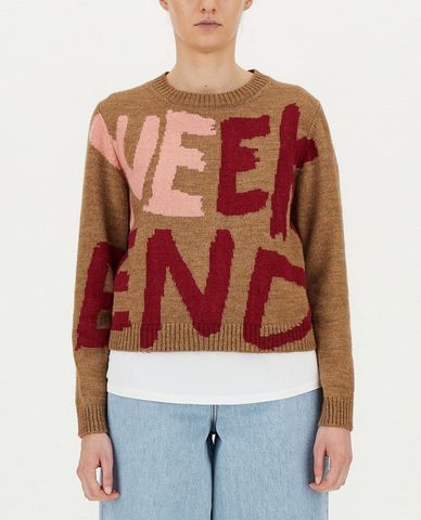  WEEKEND MAX MARA - Áo len nữ dài tay phom suông Wool And Alpaca 