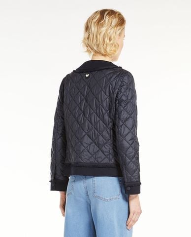  WEEKEND MAX MARA - Áo khoác chần bông cổ tròn tay dài phối nút Ferro 