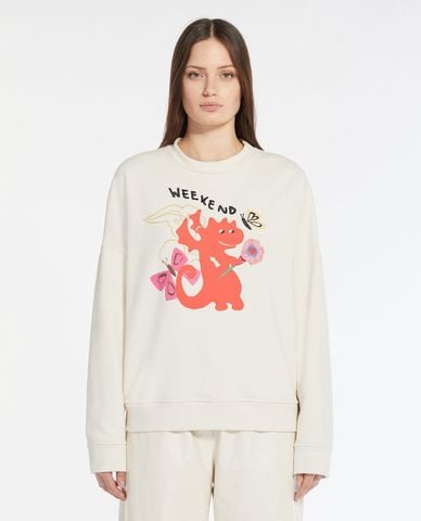  WEEKEND MAX MARA - Áo sweater nữ tay dài cổ tròn Nativa 