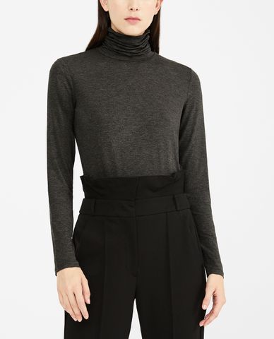  WEEKEND MAX MARA - Áo dệt kim nữ phom ôm cổ lọ thời trang 