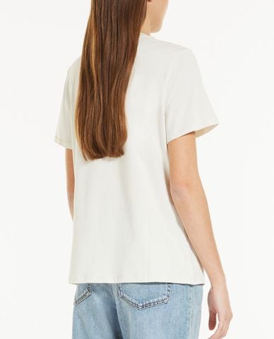  WEEKEND MAX MARA - Áo thun nữ ngắn tay cổ tròn phom suông Cotton Jersey 