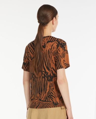  WEEKEND MAX MARA - Áo thun cổ tròn tay ngắn phối hoạ tiết Eloisa 