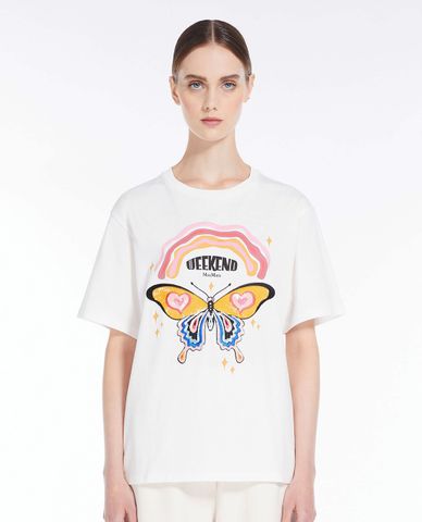  WEEKEND MAX MARA - Áo thun nữ cổ tròn tay ngắn Denaro 