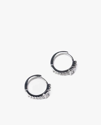  CECI - Khuyên tai nữ khoen tròn đính đá sang trọng 