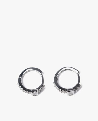  CECI - Khuyên tai nữ khoen tròn đính đá sang trọng 