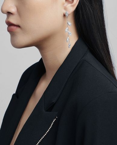  CECI - Khuyên tai nữ chuỗi dài hình chiếc lá nữ tính 