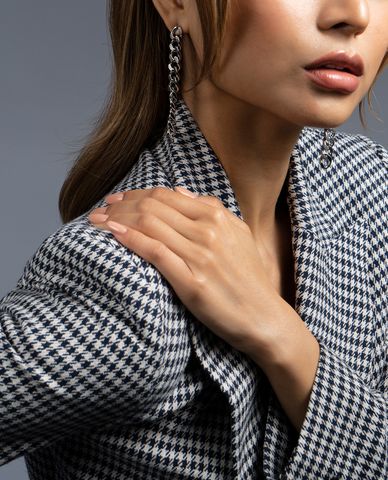  CECI - Khuyên tai nữ dạng thả mắc xích cá tính 