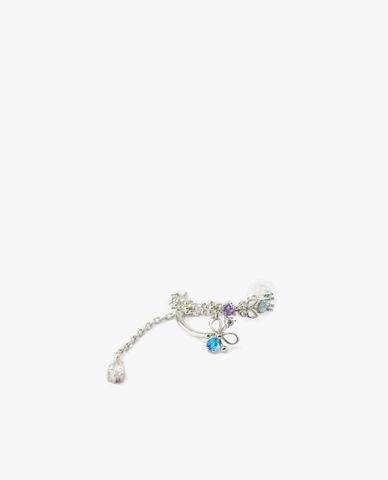  CECI - Khuyên tai nữ dáng thả chuỗi xích đính đá sang trọng 