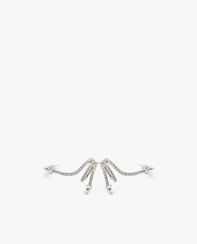  CECI - Khuyên tai nữ dáng xoắn đính đá lấp lánh 