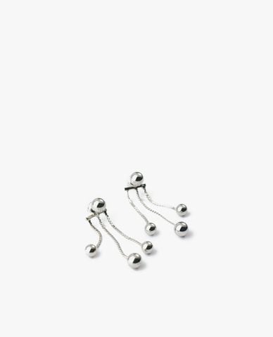  CECI - Khuyên tai nữ dáng thả phối viên bi tròn cá tính 