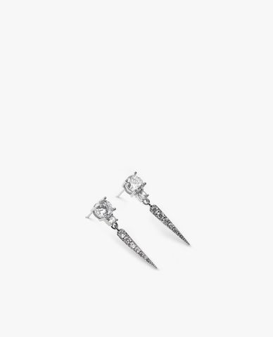  CECI - Khuyên tai nữ hình chóp nhọn đính đá sang trọng 