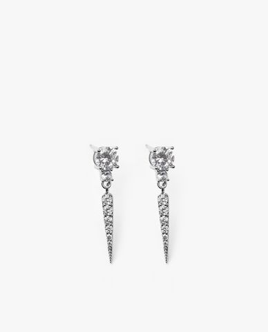  CECI - Khuyên tai nữ hình chóp nhọn đính đá sang trọng 