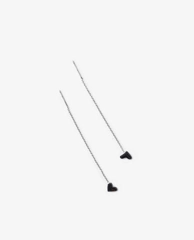  CECI - Khuyên tai nữ dáng thả dài phối mặt trái tim 