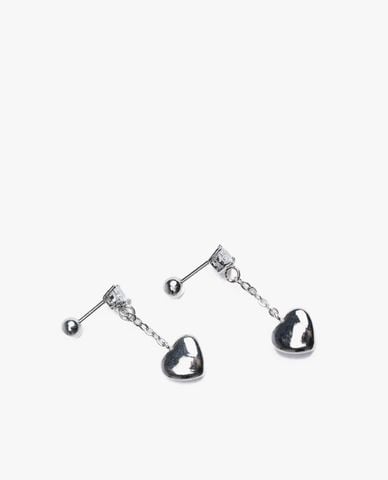  CECI - Khuyên tai nữ dáng thả phối hình trái tim 