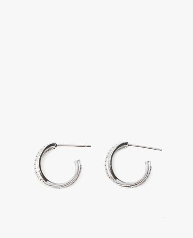  CECI - Khuyên tai nữ khoen tròn hở đính đá sang trọng 