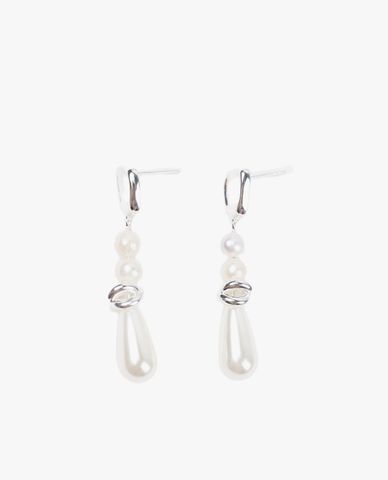  CECI - Khuyên tai nữ chốt xỏ ngọc trai dáng thả nữ tính 