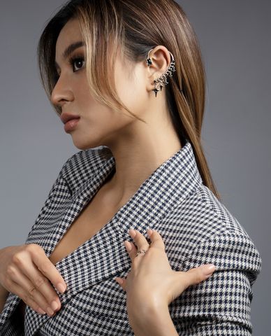  CECI - Khuyên tai nữ kim loại dạng kẹp cá tính 