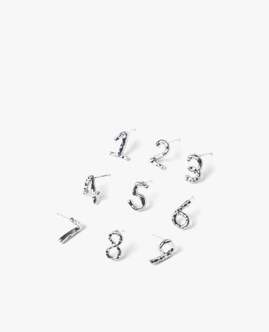  CECI - Set 9 khuyên tai hình chữ số cá tính 