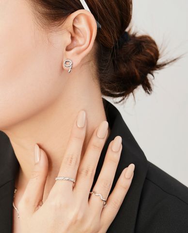  CECI - Set 9 khuyên tai hình chữ số cá tính 