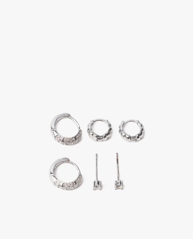  CECI - Set 3 đôi khuyên tai nữ đính đá thời trang 