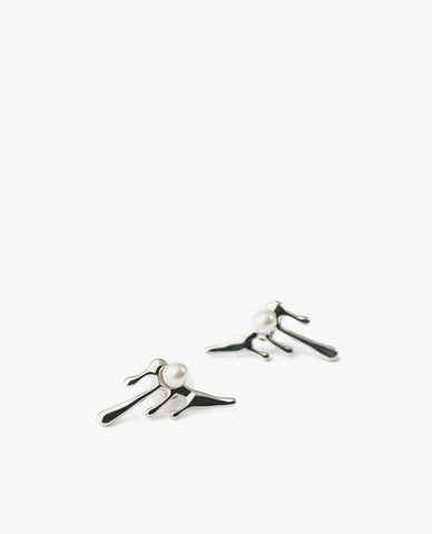  CECI - Khuyên tai nữ vệt nước đính ngọc trai sang trọng 