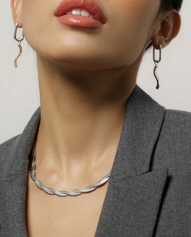  CECI - Khuyên tai nữ khoen chữ nhật thời trang 