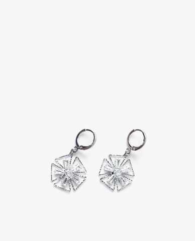  CECI - Khuyên tai nữ khoen tròn dạng thả thiết kế cánh hoa sang trọng 