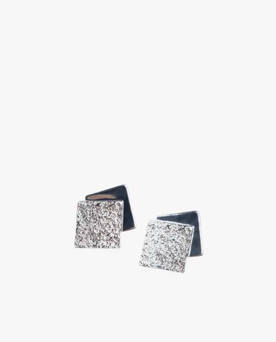  CECI - Khuyên tai nữ mặt hình vuông xếp tầng cá tính 