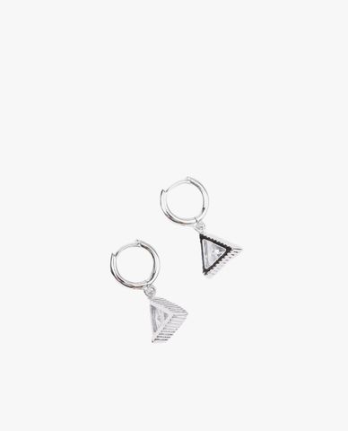  CECI - Khuyên tai nữ khoen tròn phối mặt tam giác thời trang 