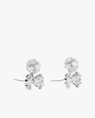  CECI - Khuyên tai nữ hình chiếc nơ đính đá 