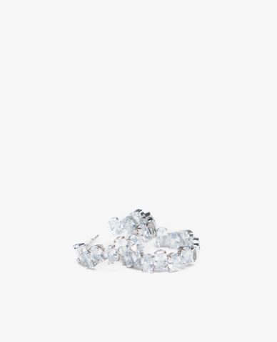  CECI - Khuyên tai nữ khoen tròn dạng hở đính đá sang trọng 