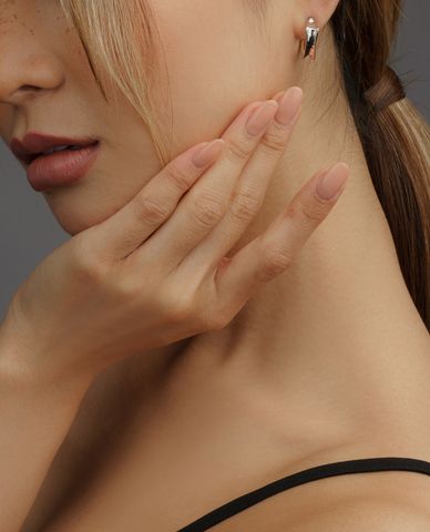  CECI - Khuyên tai nữ nửa khoen vuông cá tính 