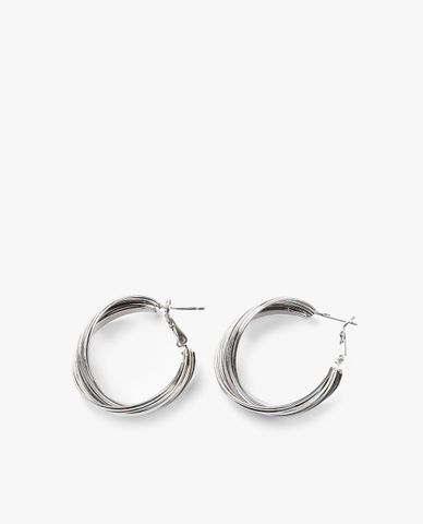  CECI - Khuyên tai nữ khoen tròn dạng xoắn thời trang 